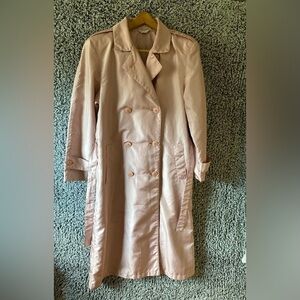 80s Vintage light pink Forecaster of Boston trench coat